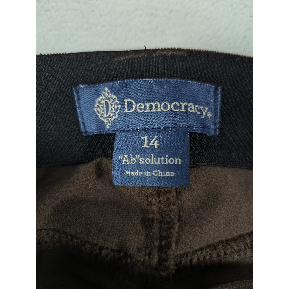 Democracy Ab-solution Dark Brown 5-pocket Corduroy Pants Womens Size 14‎ - Picture 7 of 8